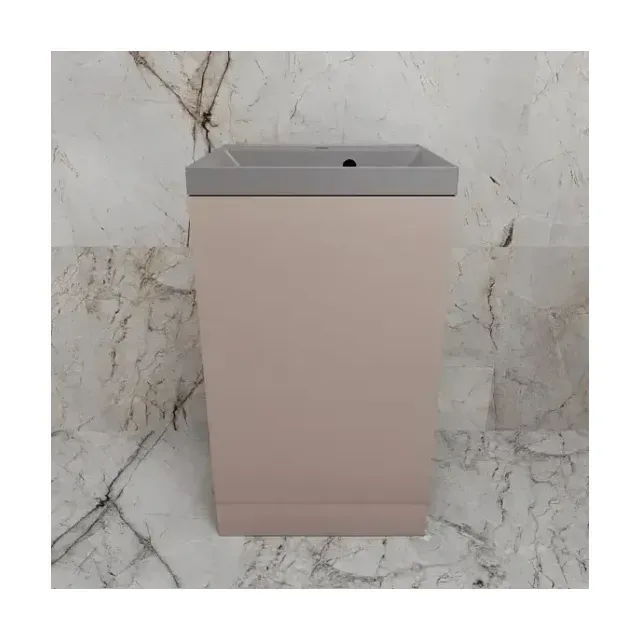 Тумба с раковиной Style Line Моно 50 L/R санд пудровый (раковина Asti 50*45 серый шелк)