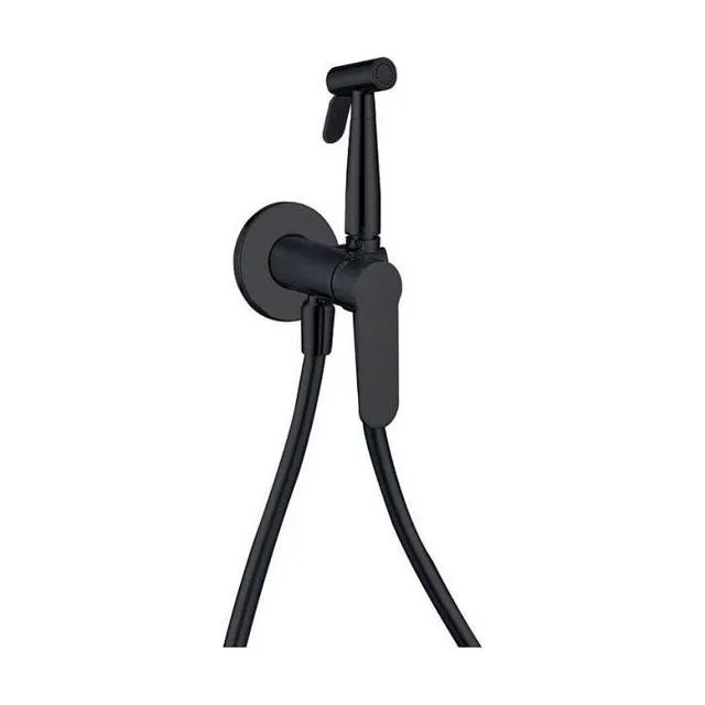 Гигиенический душ со смесителем Aquanet Passion AF300-52B черный матовый скрытый монтаж (с внутренней частью)