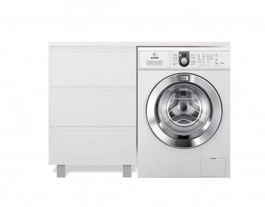 Тумба с раковиной Эстет Dallas Luxe 150 L напольная 3 ящика белая ФР-00009683