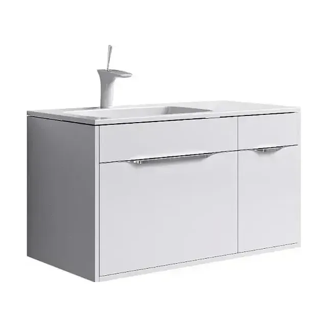 Тумба с раковиной Aqwella 5 stars Malaga 90 белый глянец L