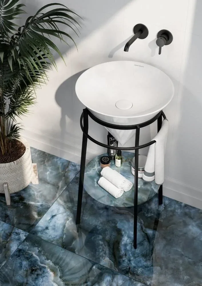 Смеситель Kerama Marazzi Linea для раковины скрытый монтаж черный матовый