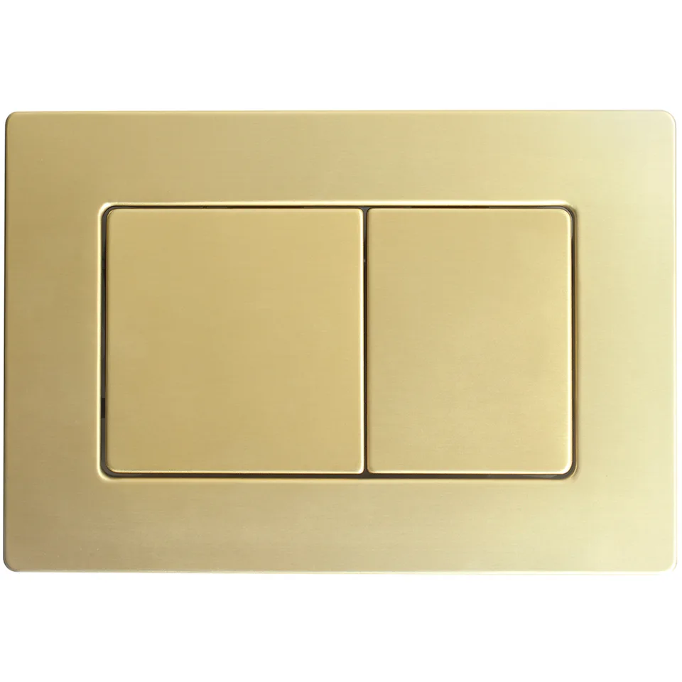 Кнопка смыва Veconi FLUSH V9, FLV9-G, 237х159х6, нержавеющая сталь, золото брашинг