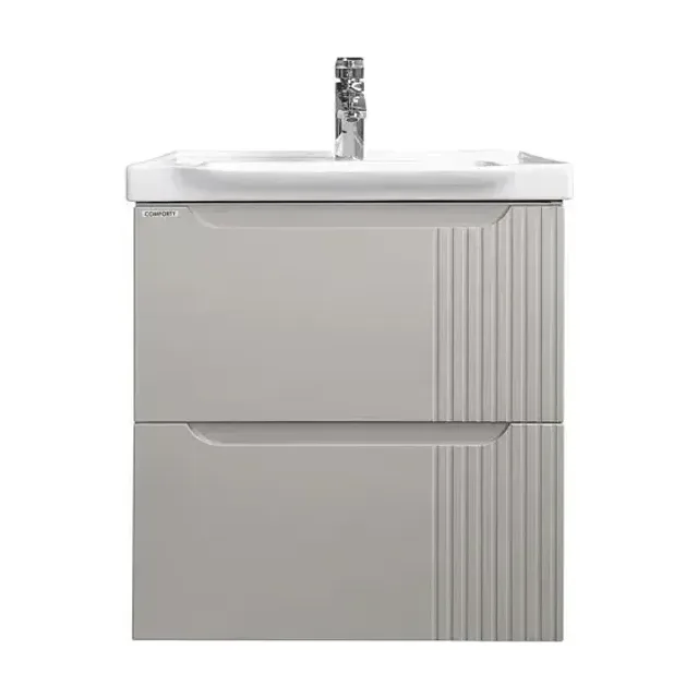 Тумба с раковиной Comforty Сидней 60 серый шелк (раковина Comforty CF188057-60)
