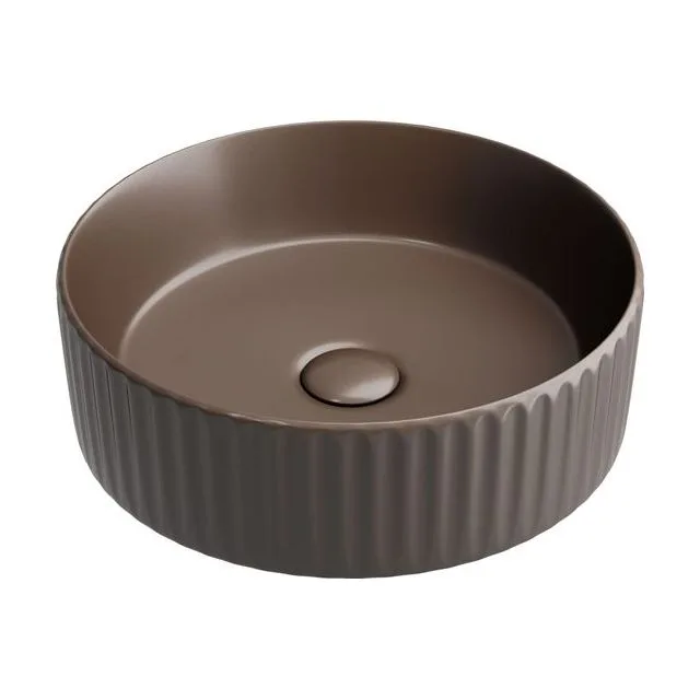 Раковина из сантехнического фарфора Ceramica Nova Элемент (Element) 36 см CN6057MDB накладная цвет темно-коричневый матовый