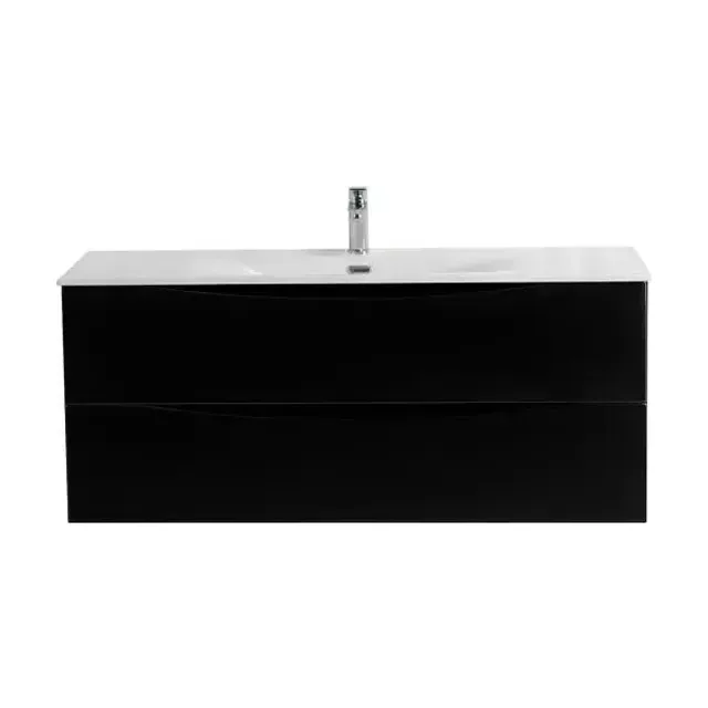 Тумба с раковиной BelBagno Marino-Cer-N 120 черный глянец