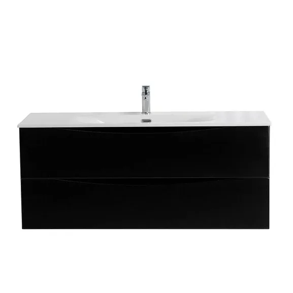 Тумба с раковиной BelBagno Marino-Cer-N 120 черный глянец