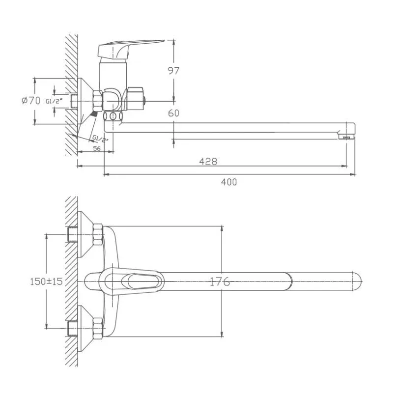 Смеситель Haiba HB2236 универсальный