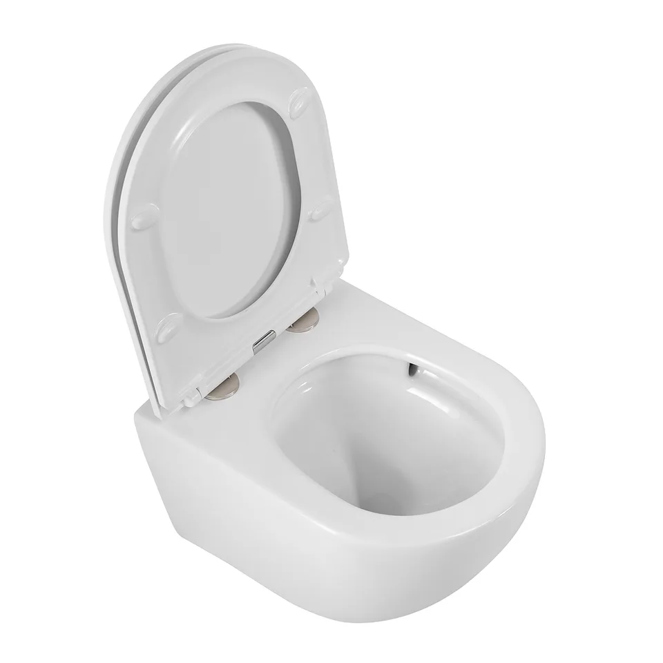 Унитаз подвесной безободковый с сиденьем CEZARES RELAX CZR-38088-49-TH-TOR/SC