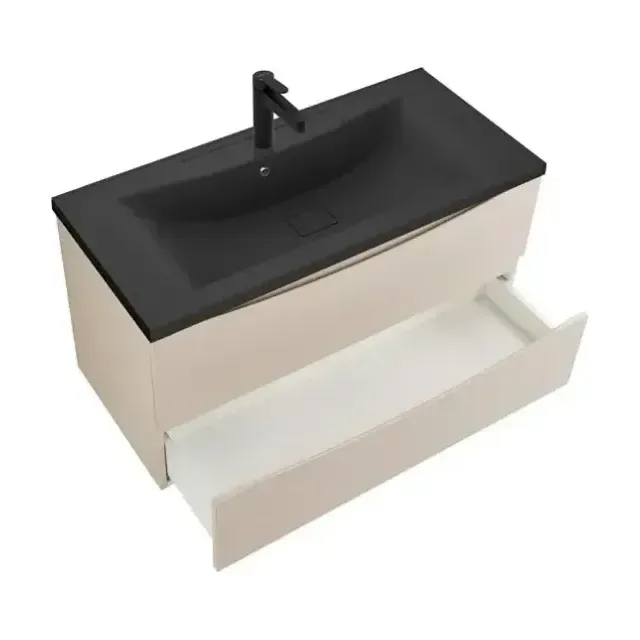 Тумба с раковиной BelBagno Марино (Marino) 100 кремовый матовый BB1000/445-LV-ART-PR-NERO