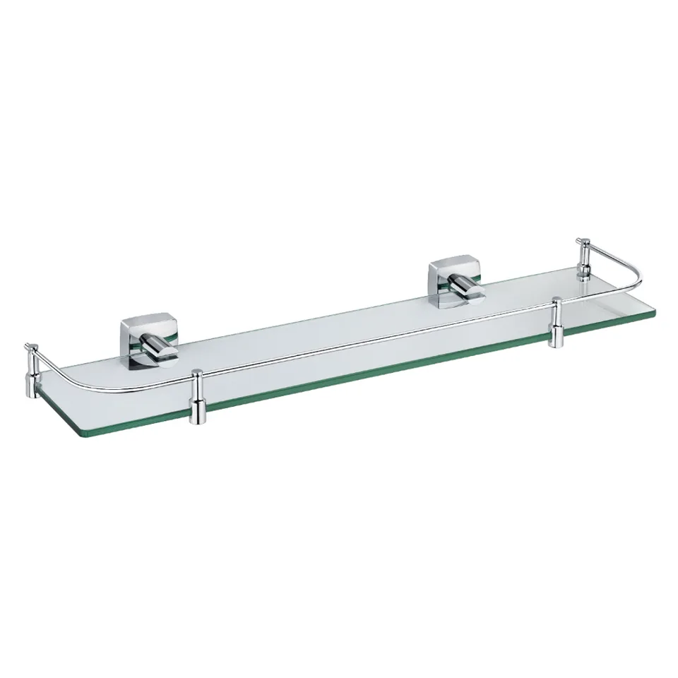 Полка стеклянная с ограничителем Fixsen Kvadro FX-61303B