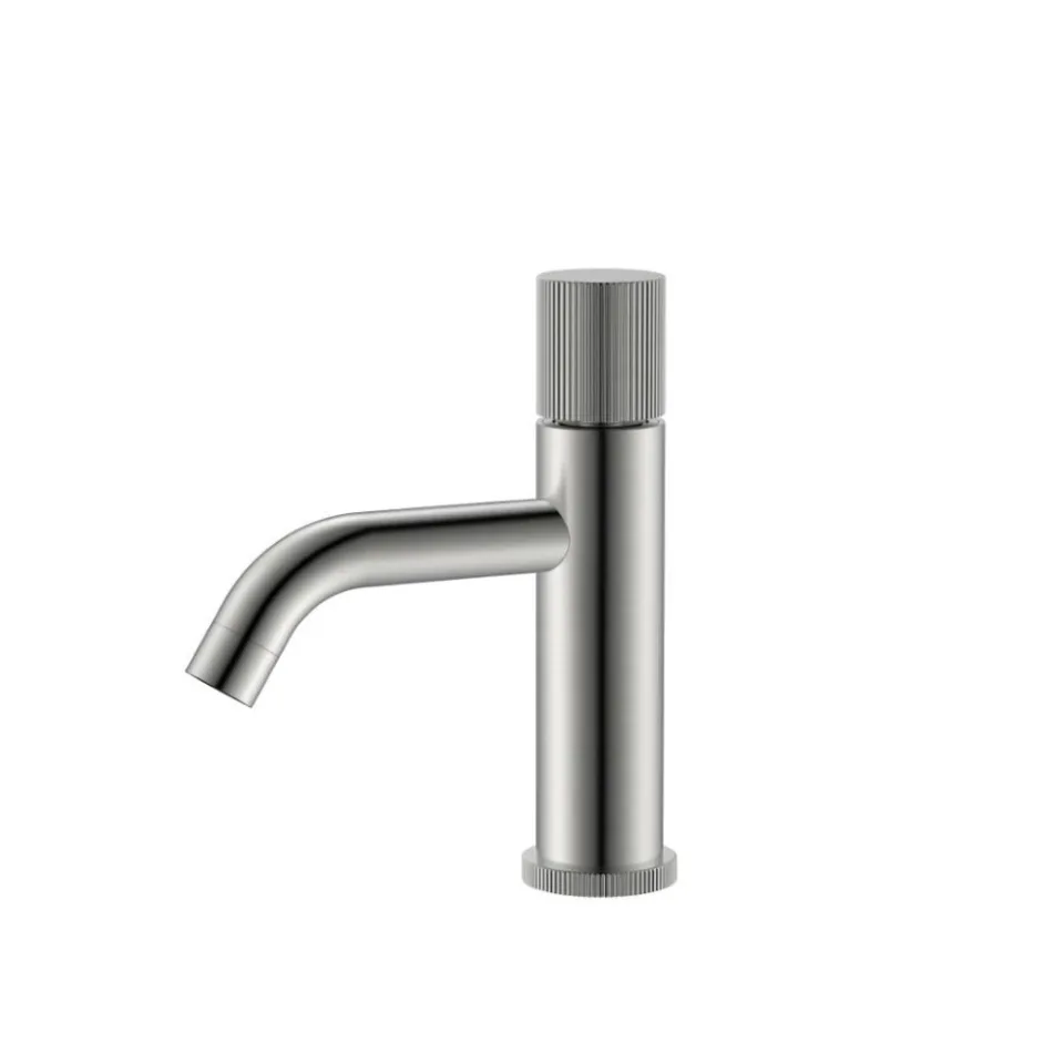 Смеситель Boheme Stick 121-NB.3 для раковины брашированный никель ручка Linea