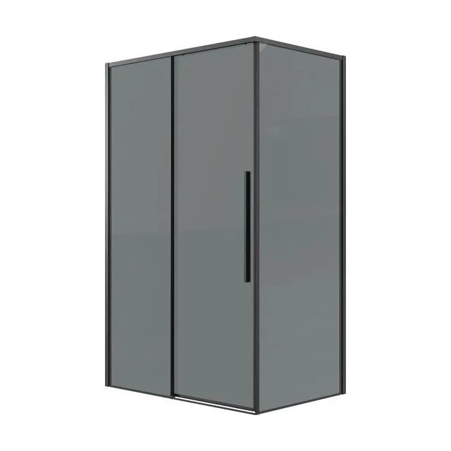 Душевое ограждение Grossman Galaxy 100.K33.01.130.21.10-200.K33.01.80.21.10 (130х80х195) раздвижная,черный матовый,стекло тонированное