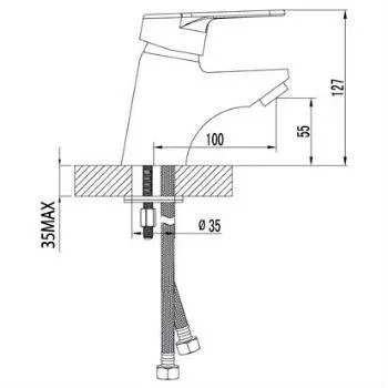 Смеситель Lemark Luna для раковины LM4106C