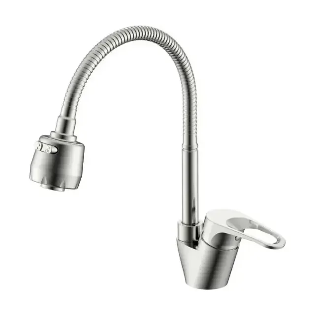 Смеситель Splenka S202.47.05 для кухни с гибким изливом сатин