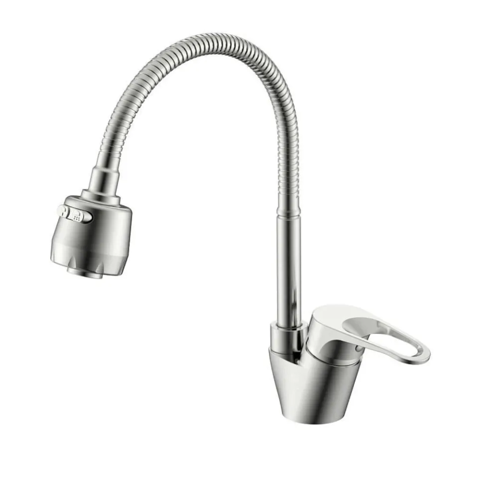 Смеситель Splenka S202.47.05 для кухни с гибким изливом сатин