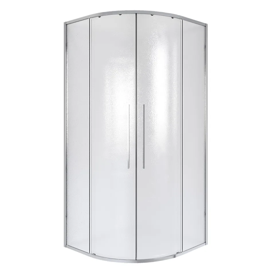 Душевое ограждение Niagara Nova NG-3627-34 (100х100х195) Угловая, хром,двери раздвижные,стекло шиншилла,1 место