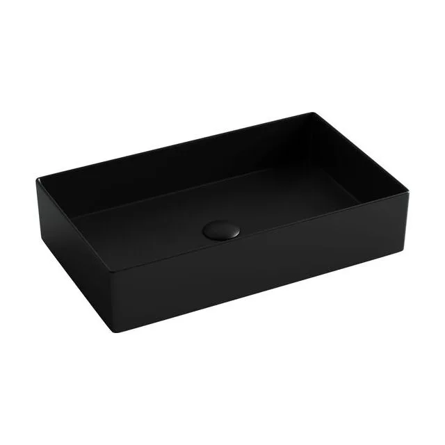 Раковина из сантехнического фарфора Ceramica Nova Элемент (Element) 60 см CN6070MB накладная цвет черный матовый
