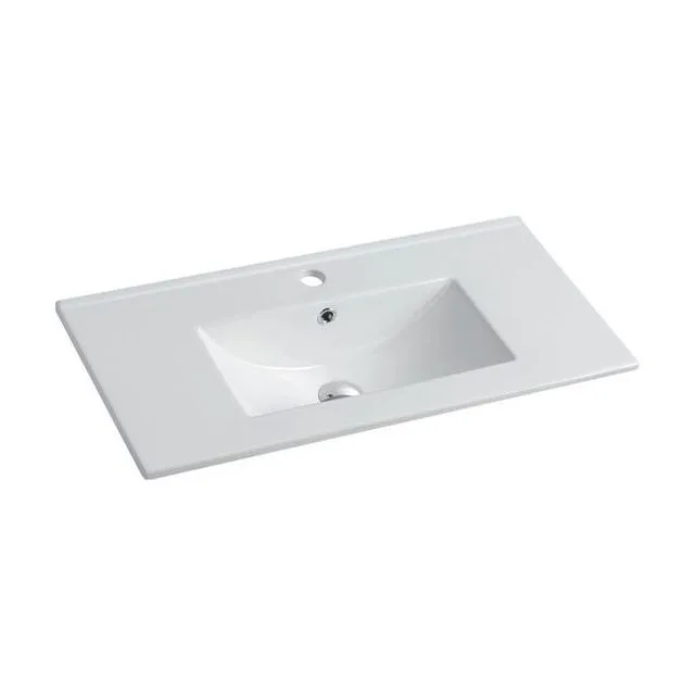 Раковина из сантехнического фарфора Vincea 82 см VBS-13980S1 встраиваемая цвет белый