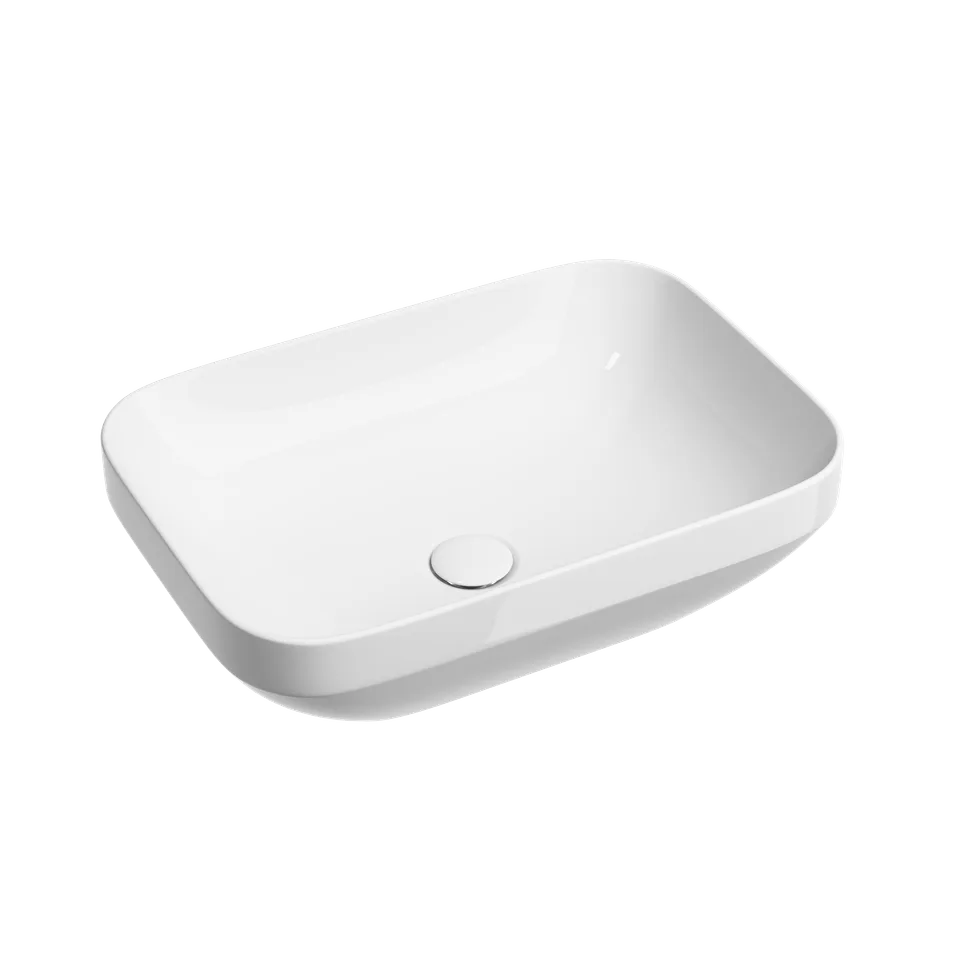 Раковина из сантехнического фарфора Ceramica Nova Элемент (Element) 50 см CN6055 накладная цвет белый