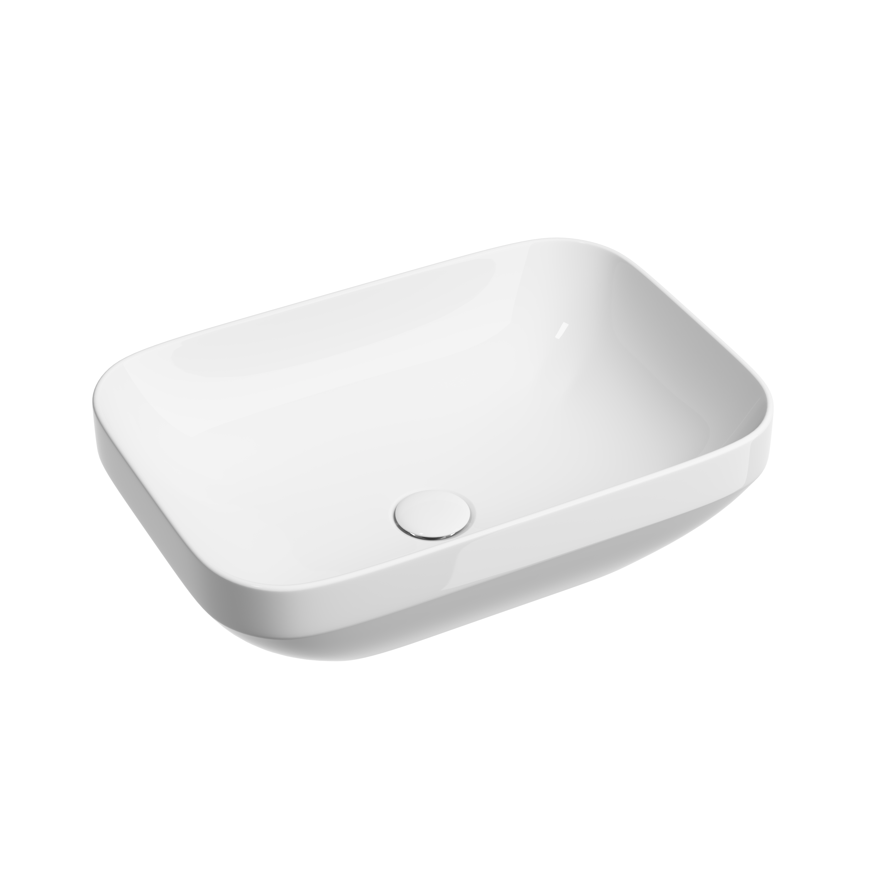 Раковина из сантехнического фарфора Ceramica Nova Элемент (Element) 50 см CN6055 накладная цвет белый
