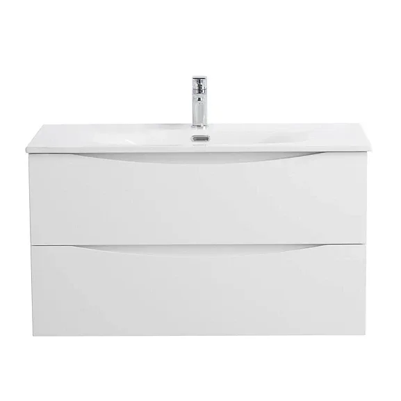 Тумба с раковиной BelBagno Marino-Cer-N 80 белый глянец