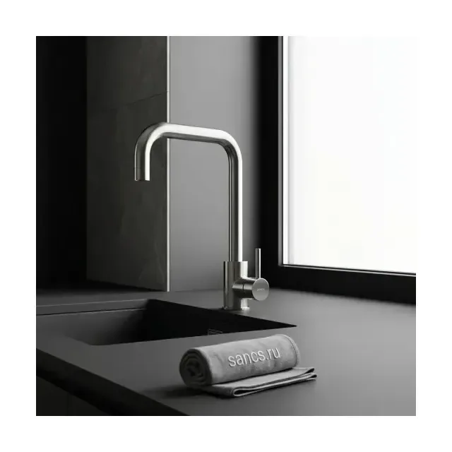 Смеситель для кухни Sancos Сталь (Stainless) SC12002SS на мойку нержавеющая сталь