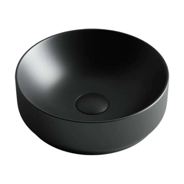Раковина из сантехнического фарфора Ceramica Nova Элемент (Element) 36 см CN6007 накладная цвет черный матовый