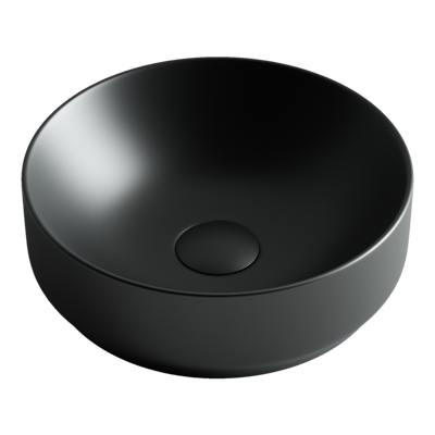 Раковина из сантехнического фарфора Ceramica Nova Элемент (Element) 36 см CN6007 накладная цвет черный матовый