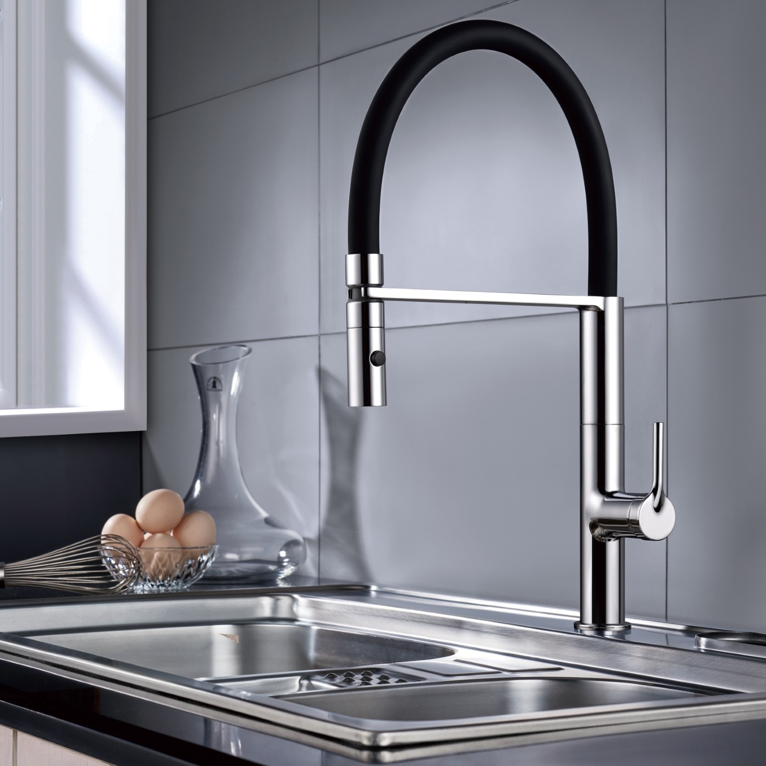 Смеситель для кухни Vincea,VKF-114CH на мойку хром