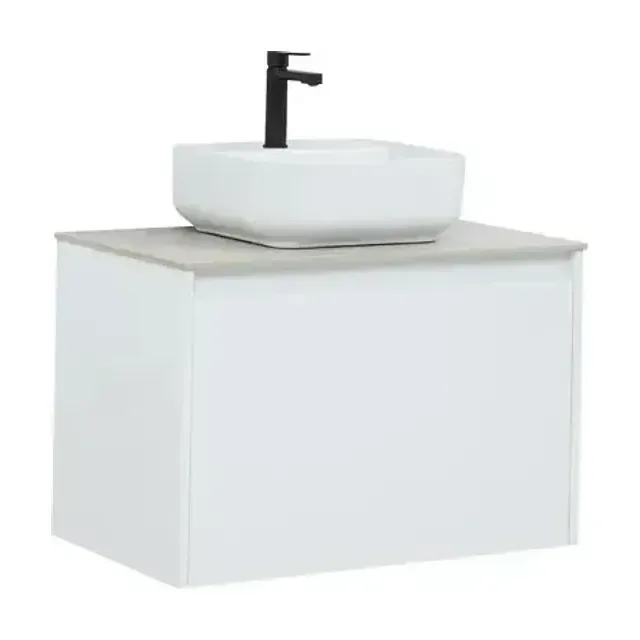 Тумба с раковиной Aquanet Nova Lite 75 белый глянец (1 ящик) (раковина City-2)
