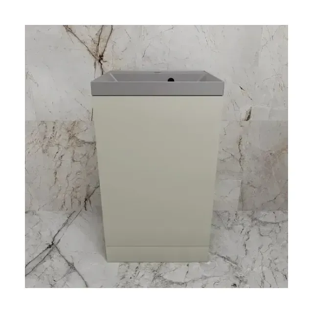 Тумба с раковиной Style Line Моно 50 L/R санд серая галька (раковина Asti 50*45 серый шелк)