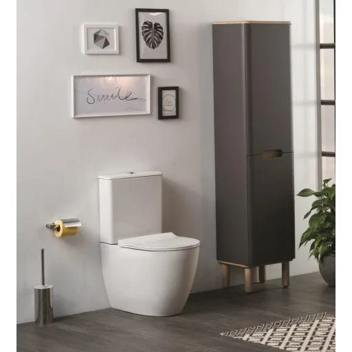 Унитаз-компакт Vitra Sento 36,5*65 безободковый с крышкой-сиденьем микролифт с механизмом смыва Geberit Open-Back