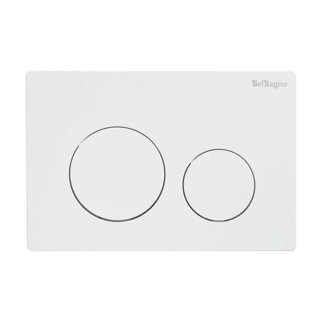 Кнопка смыва BelBagno BB-03C-BL, белый глянец