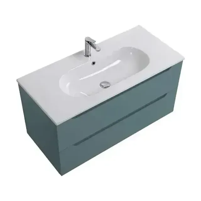 Тумба с раковиной BelBagno Этна (Etna) 100 голубая матовая (раковина LOV-1000-LVB)