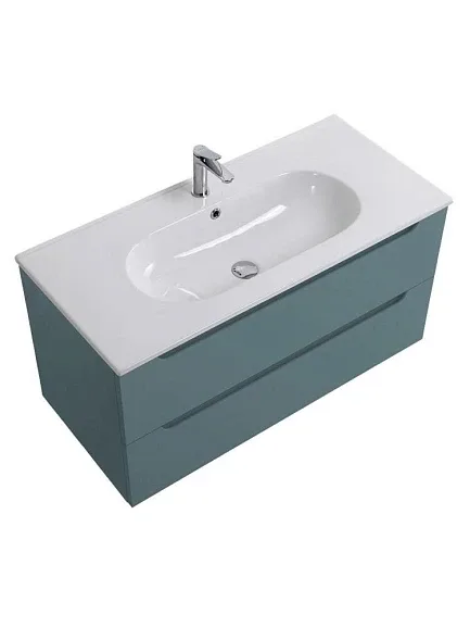 Тумба с раковиной BelBagno Этна (Etna) 100 голубая матовая (раковина LOV-1000-LVB)