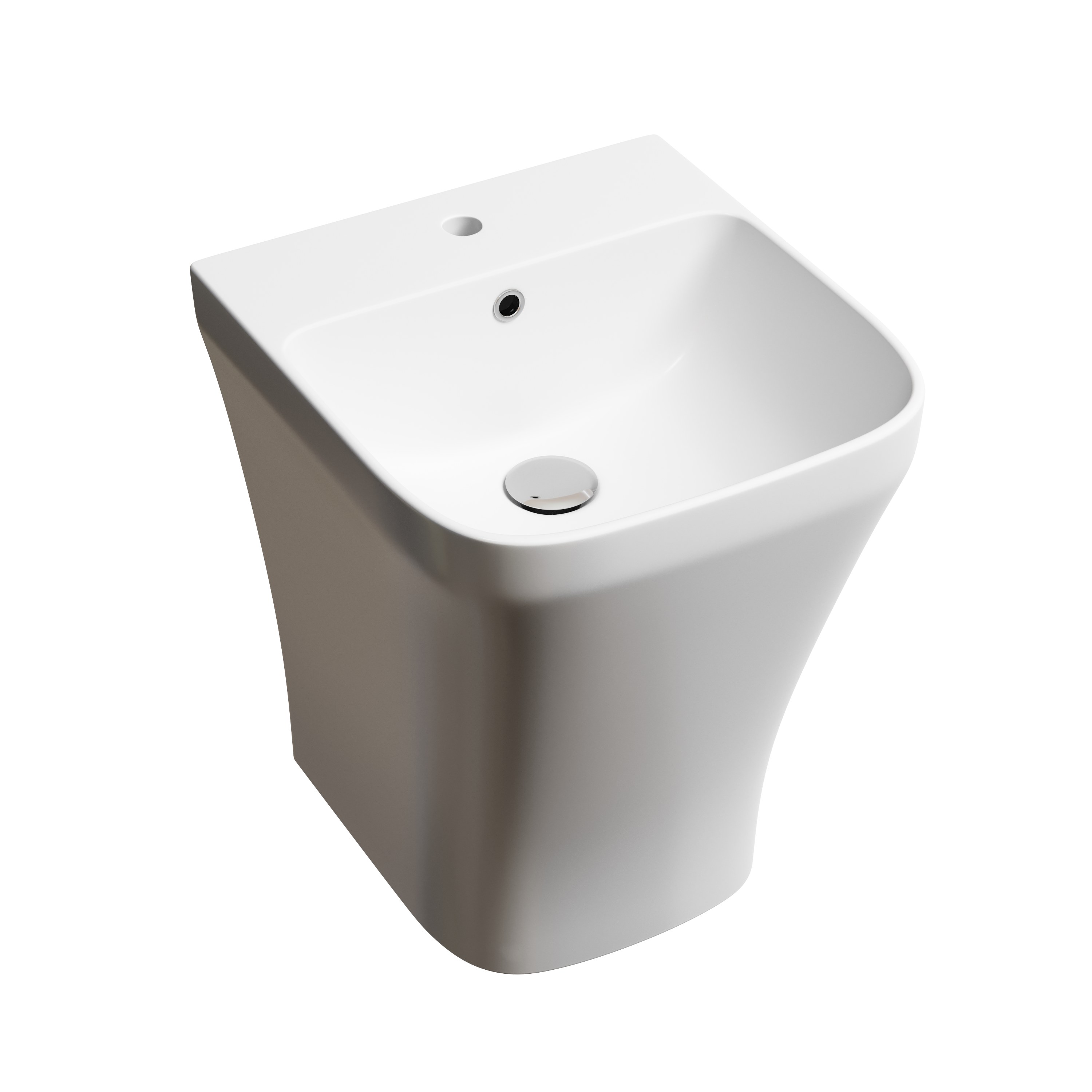 Раковина из сантехнического фарфора Ceramica Nova Дион (Dion) 37 см CN6067 подвесная цвет белый