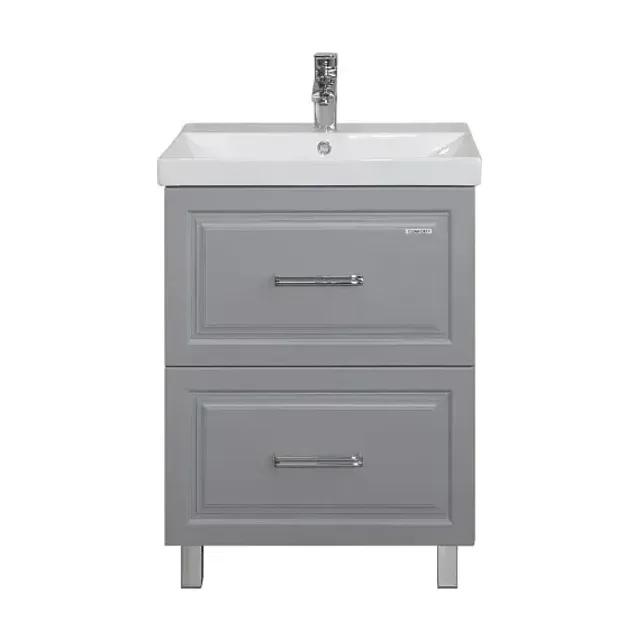 Тумба с раковиной Comforty Бросно 60Н2 альпийский иней (раковина Comforty CF19696BX-60)