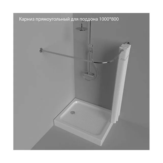 Карниз для прямоуг., поддона 100×80 см