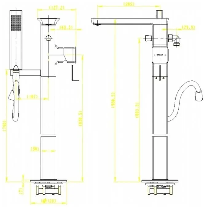Напольный смеситель Bravat Phillis F656101C-B3-ENG