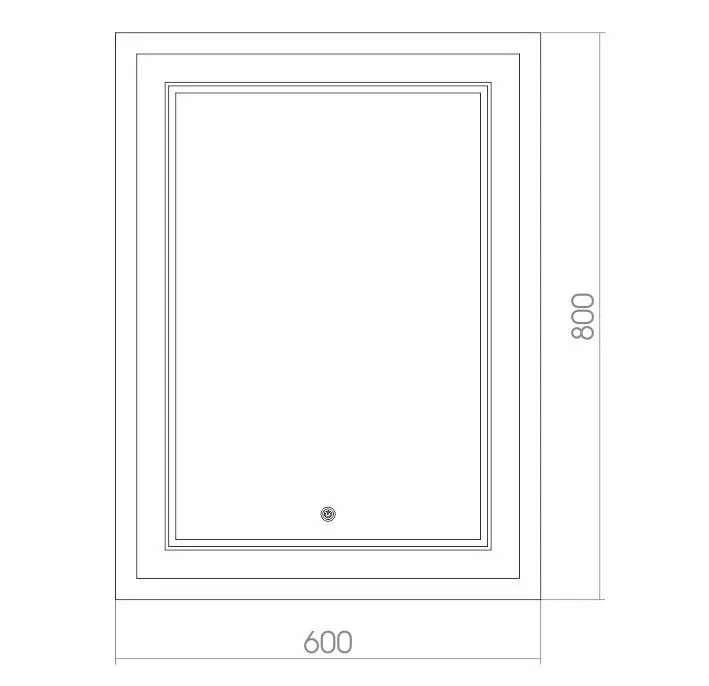Зеркало Aquanika Quadro 60*80 AQQ6080RU02 с подсветкой и сенсорным выключателем