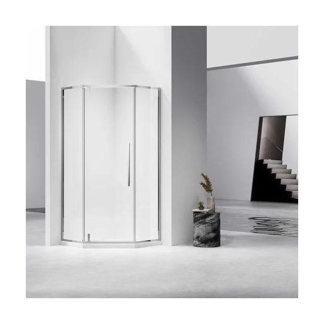 Душевой уголок Vincea Слим-Н (Slim-N) VSP-4SN100CL 100х100 стекло прозрачное 6 мм профиль хром без поддона