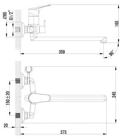 Смеситель Lemark Partner универсальный LM6551C