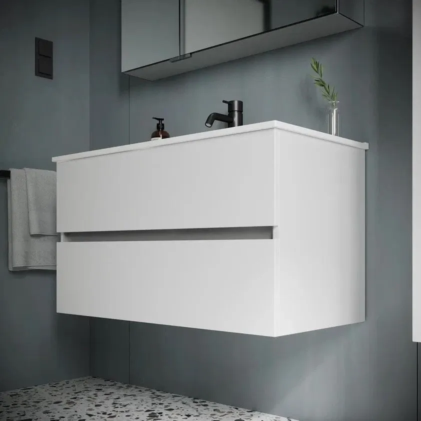 Тумба под раковину Sancos Urban 80 белая глянцевая