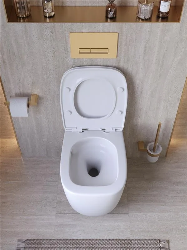 Унитаз подвесной безободковый с сиденьем CEZARES COMFORT CZR-380-TH-TOR/SC