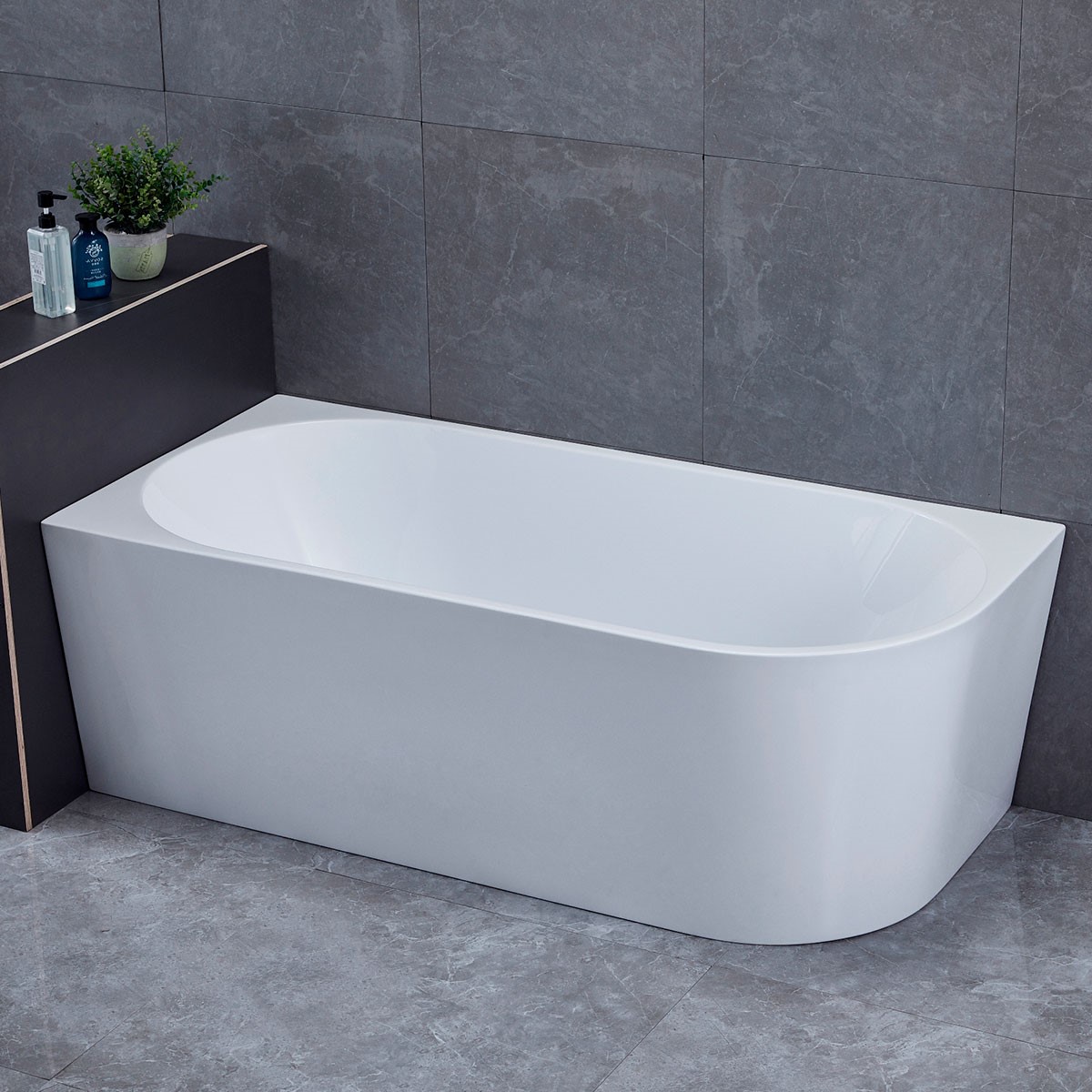Ванна Vincea VBT-402-1800L 180x80 пристенная овальная левосторонняя