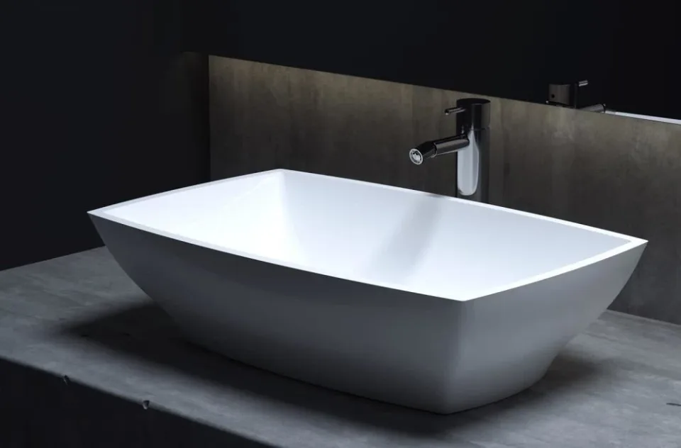Накладная раковина Salini Gloria 04 S-Stone 60*38 белая матовая