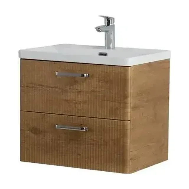Комплект мебели BelBagno Дуэ (Due) 60 натуральный дуб,ручки хром полированный