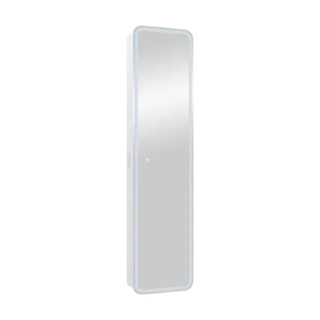 Пенал-зеркало напольно-подвесной CBled с LED-подсветкой, 40*18*160см, с розеткой
