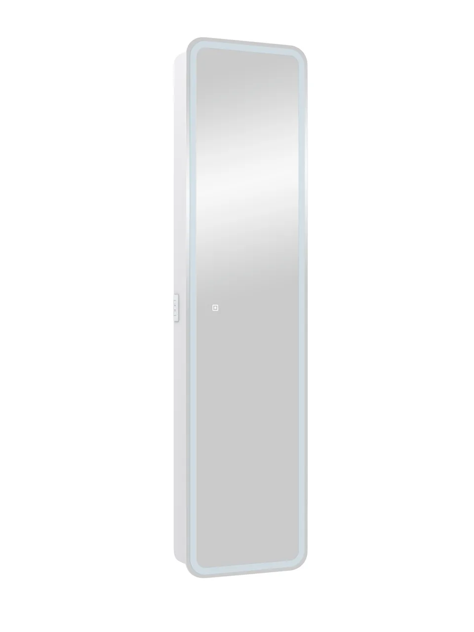 Пенал-зеркало напольно-подвесной CBled с LED-подсветкой, 40*18*160см, с розеткой