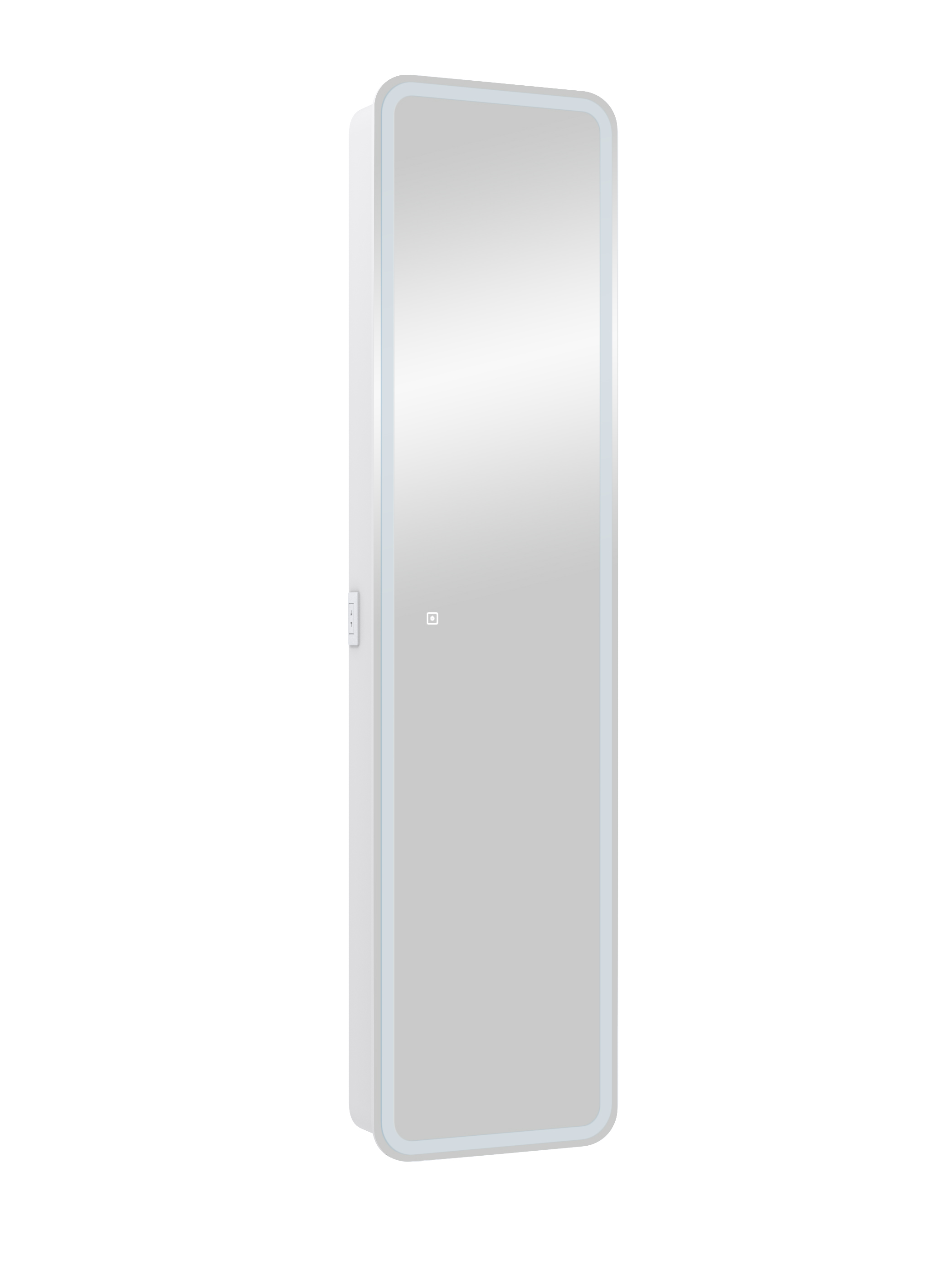 Пенал-зеркало напольно-подвесной CBled с LED-подсветкой, 40*18*160см, с розеткой